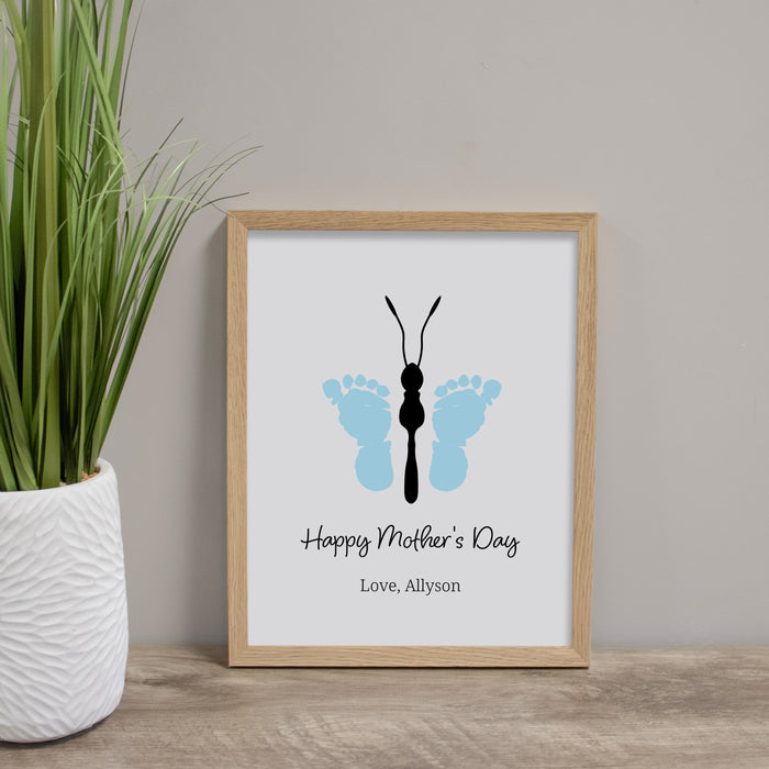 Personalized Footprint Mother's Day Framed Wall Art