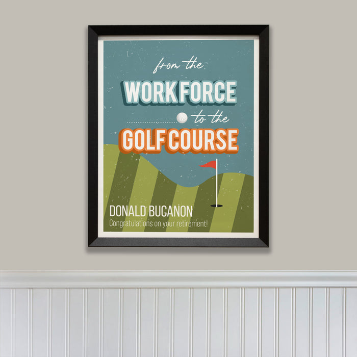 Personalized Golfing Retirement Wall Sign