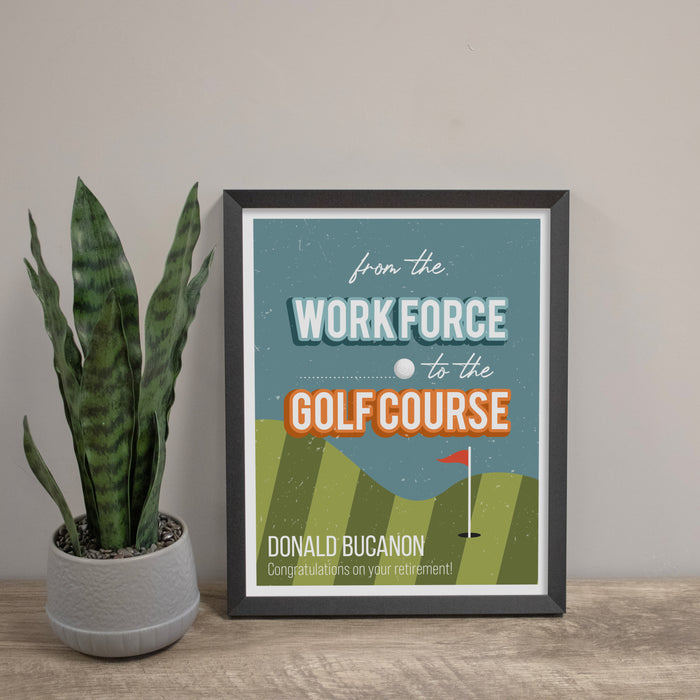 Personalized Golfing Retirement Wall Sign