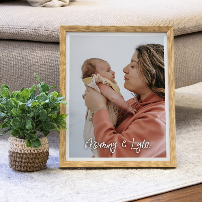 Personalized Mommy and Me Framed Photo Wall Sign
