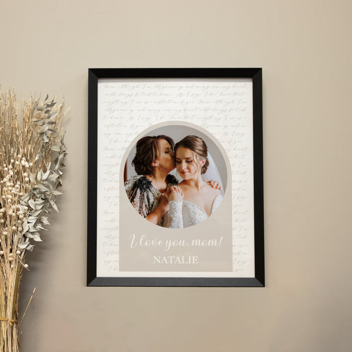 Framed Mother of the Bride Photo Wall Sign