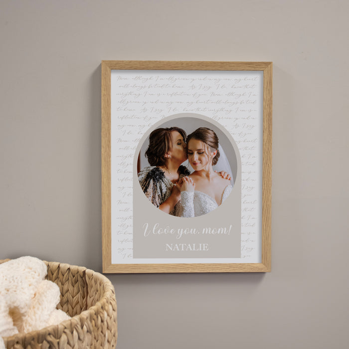 Framed Mother of the Bride Photo Wall Sign