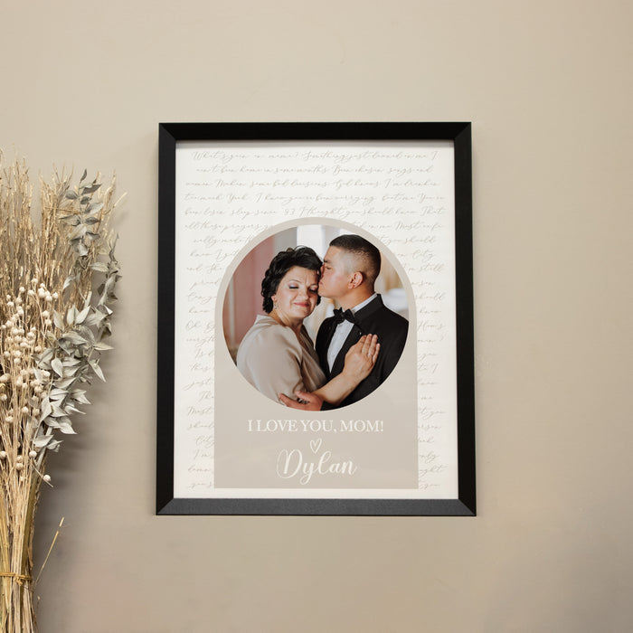 Framed Mother of the Groom Photo Wall Sign