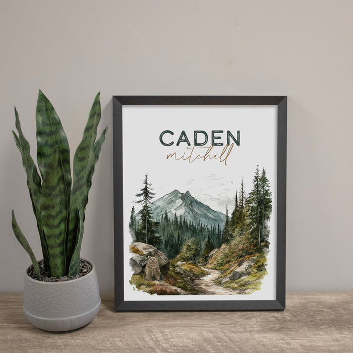 Personalized Wilderness Set of 3 Wall Art for Nursery