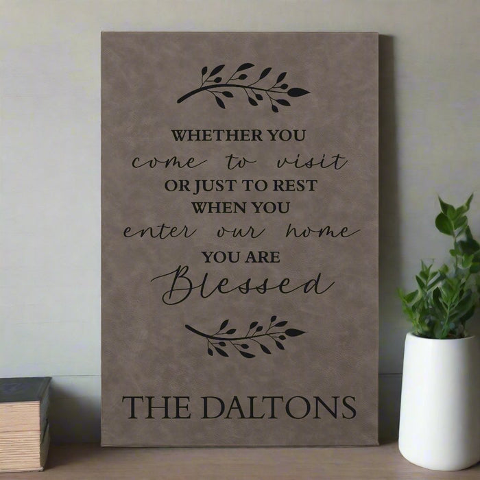 Personalized "You are Blessed" Wall Sign