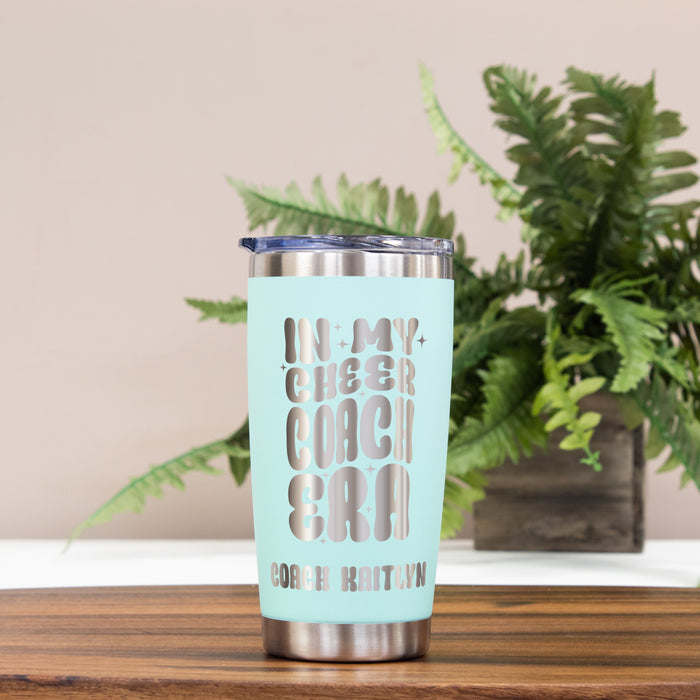 Personalized "Cheer Coach Era" Stainless Tumbler