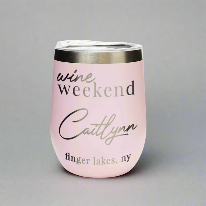 Personalized weekend travel cup