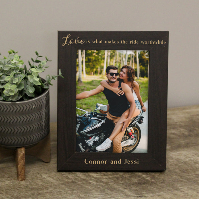 Personalized "Love Worthwhile Ride" Picture Frame