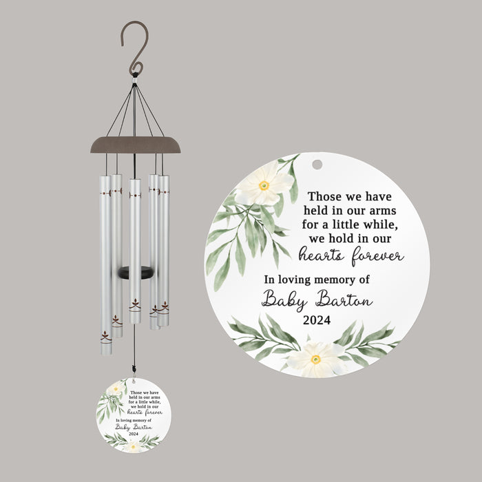 Hold for a little while stillborn memorial wind chime