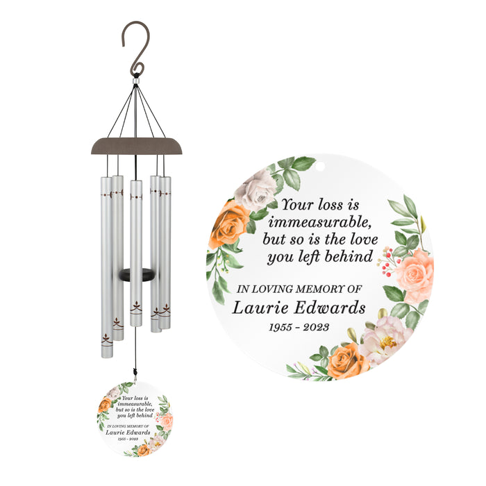 Personalized "Love Immeasurable" Memorial Printed Wind Chime