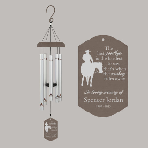 Cowboy Memorial Wind Chime Personalized