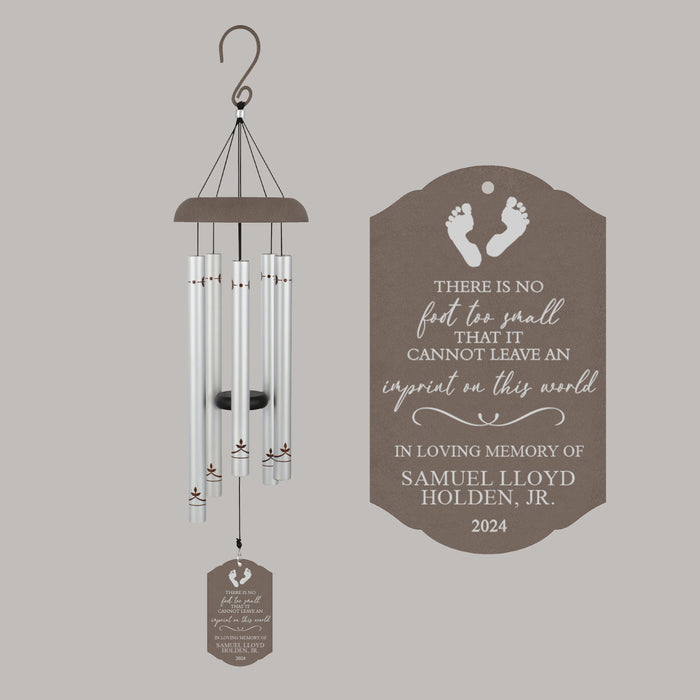 Foot Too Small Child Loss Memorial Wind Chime