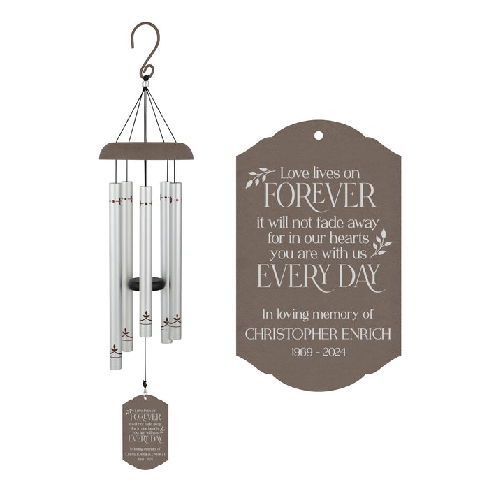 Personalized “Love Lives on Forever” Memorial Wind Chime