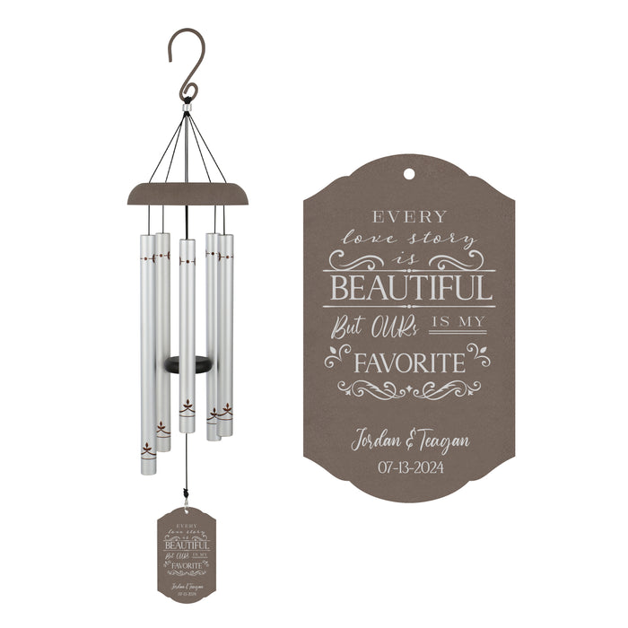 Personalized "Favorite Love Story" Wedding Wind Chime