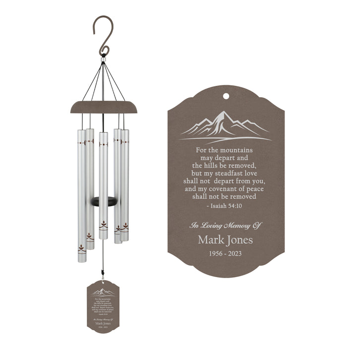 Personalized Isaiah 54:10 Memorial Wind Chime