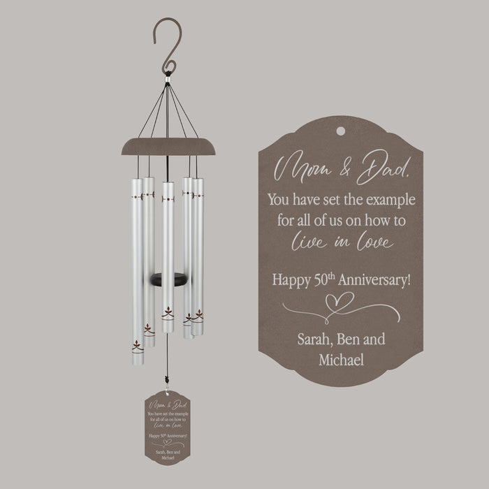 Personalized Parents Anniversary Wind Chime