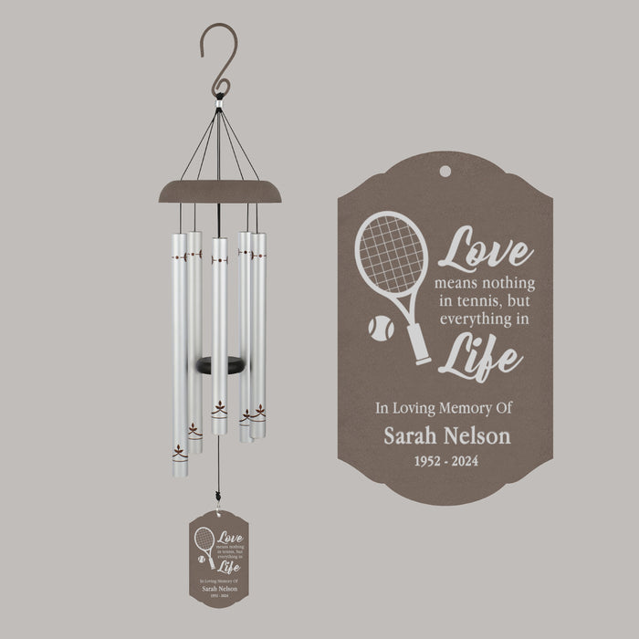 Personalized Tennis Memorial Wind Chime