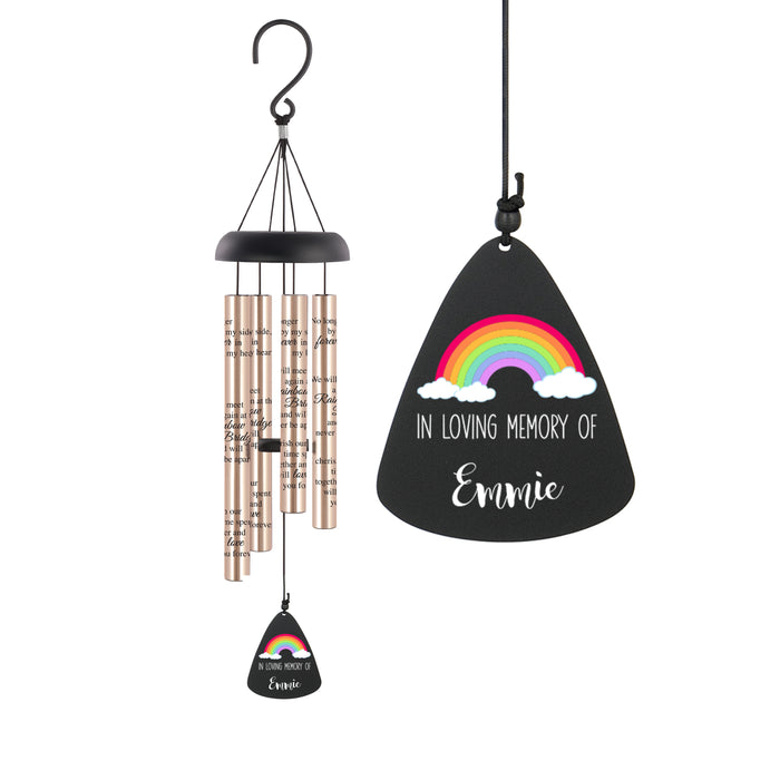 Personalized Rainbow Bridge Pet Remembrance Wind Chime