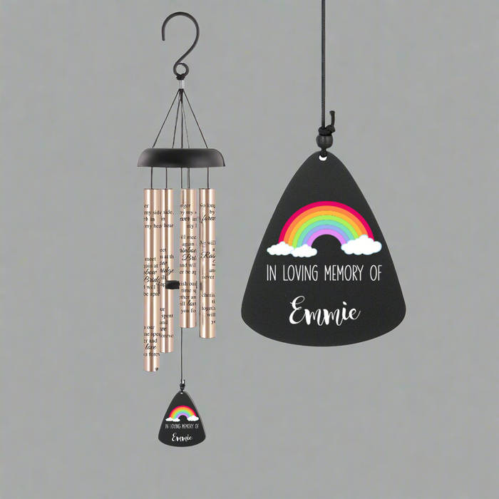 Personalized Rainbow Bridge Pet Remembrance Wind Chime