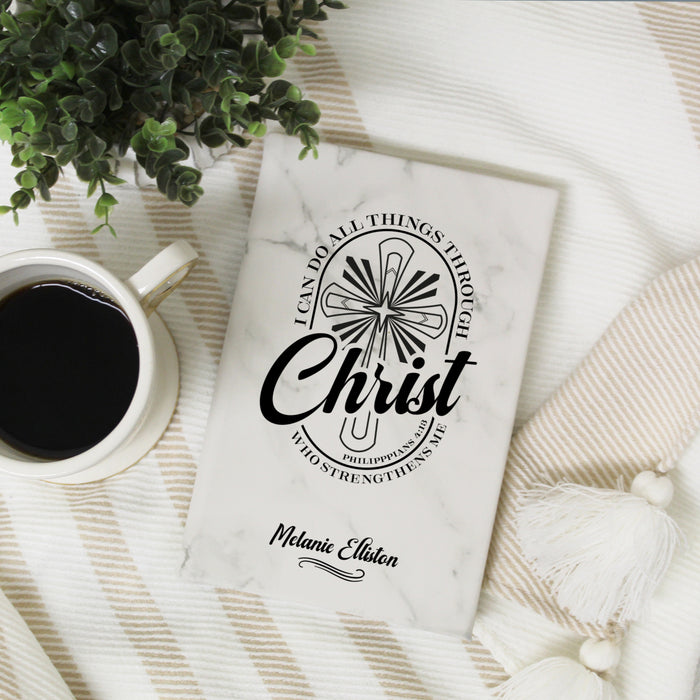 Personalized "Christ Who Gives Me Strength Philippians 4:13" Journal