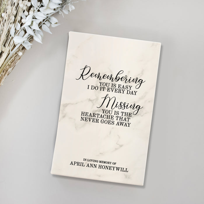 Personalized "Remembering You..." Grief Journal