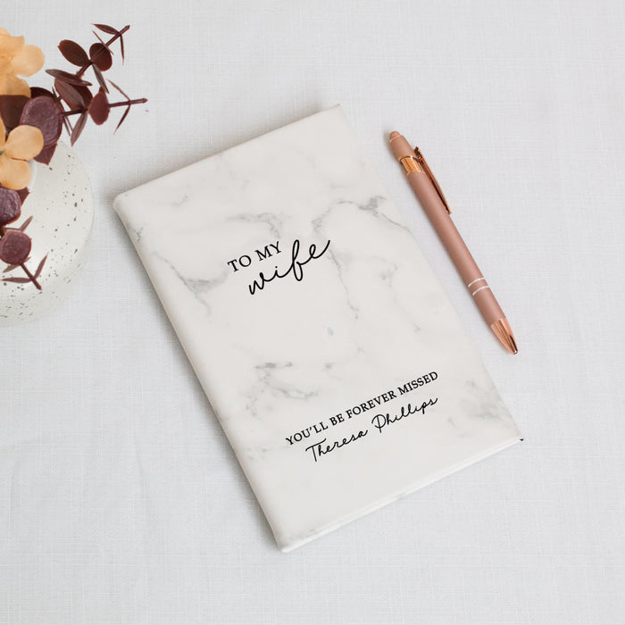 Personalized "To My Wife" Memorial Journal