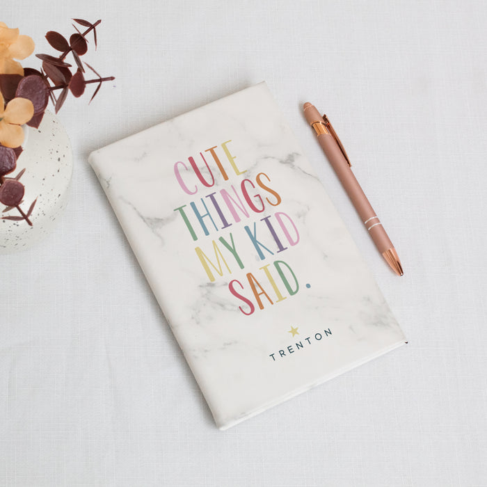 Personalized "Cute Things My Kid Said" Journal