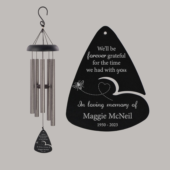 Bee Memorial Wind Chime Personalized with Name and Dates