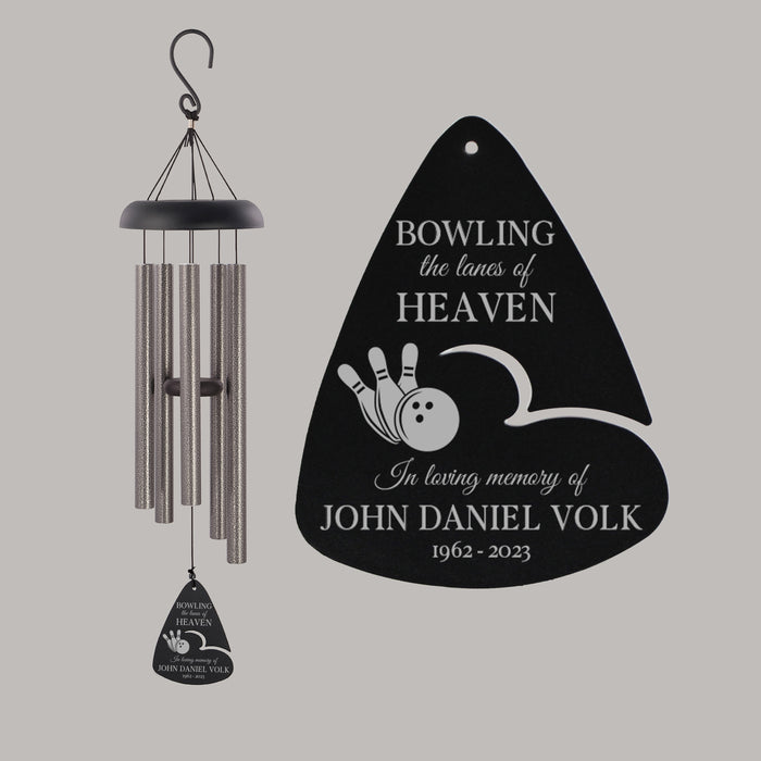 Personalized "Bowling in Heaven" Sympathy Wind Chime