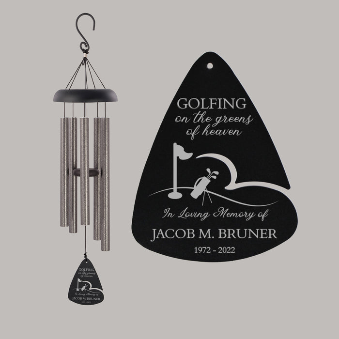 Golf memorial wind chime gift