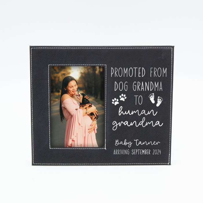 Personalized Grandma-to-be Dog Lover Picture Frame