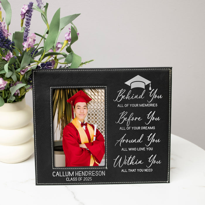 Personalized "Behind You All Of Your Memories" Graduation Picture Frame