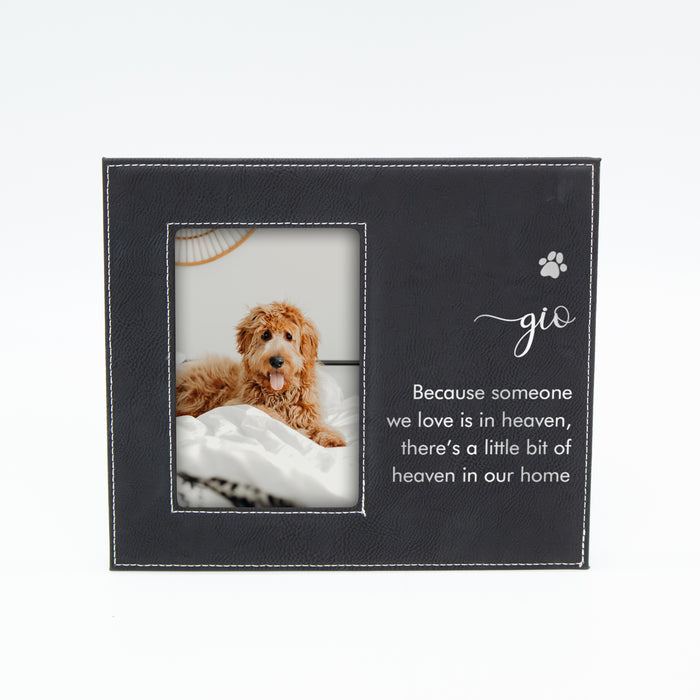Personalized Dog in Heaven Memorial Picture Frame