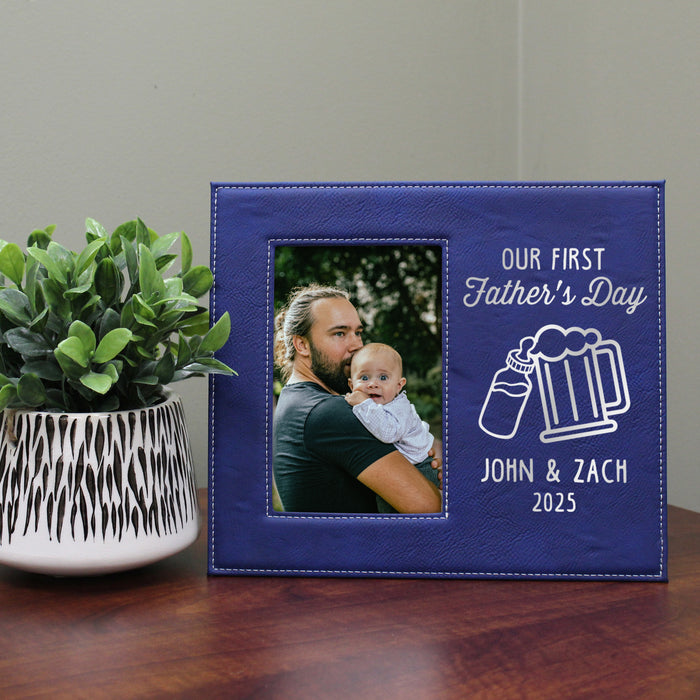 Personalized Our First Father's Day Cheers Picture Frame