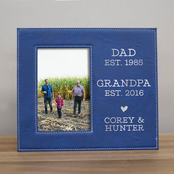 Personalized Dad Grandpa Est Picture Frame