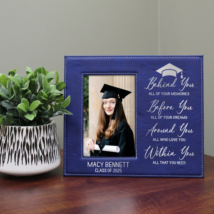 Personalized "Behind You All Of Your Memories" Graduation Picture Frame