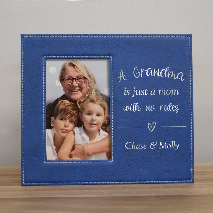 Personalized "Mom with No Rules" Grandma Picture Frame