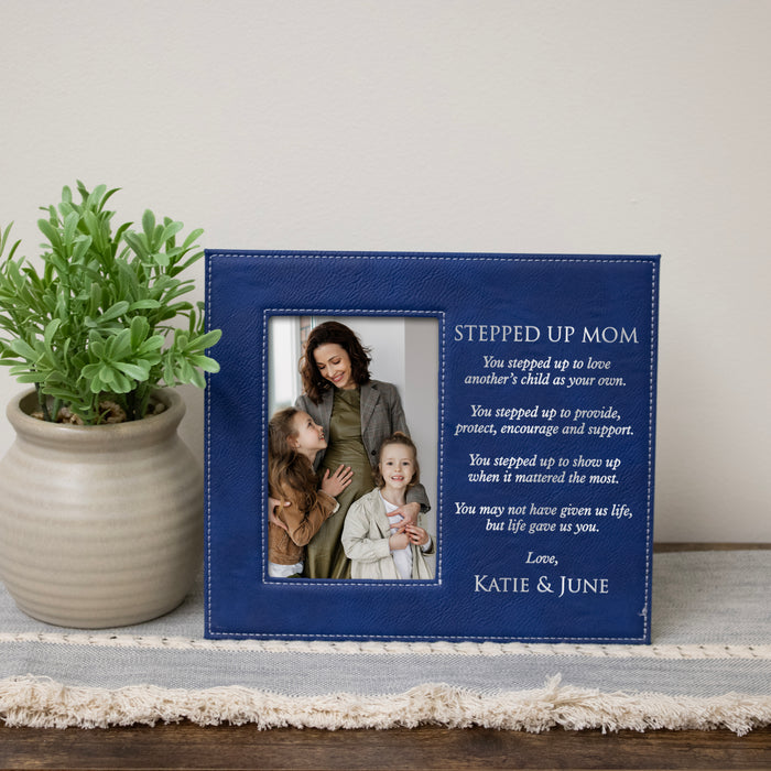 Personalized Stepped Up Mom Picture Frame