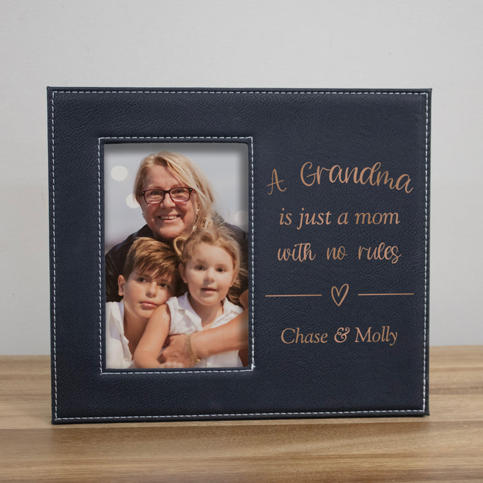 Personalized "Mom with No Rules" Grandma Picture Frame