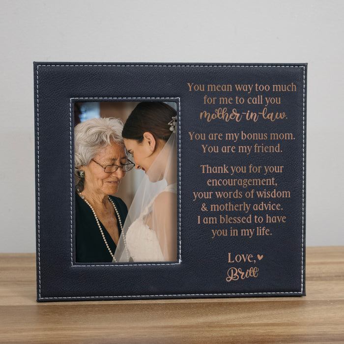 Personalized Mother In Law Picture Frame