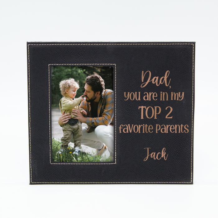 Personalized Top Two Parents Father's Day Picture Frame