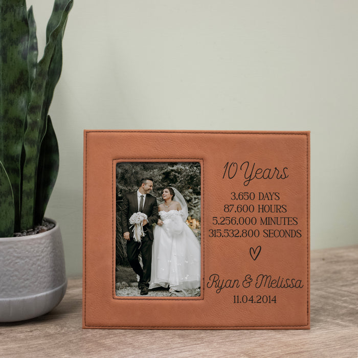 Personalized "Years, Days, Hours, Minutes, Seconds Together" Picture Frame