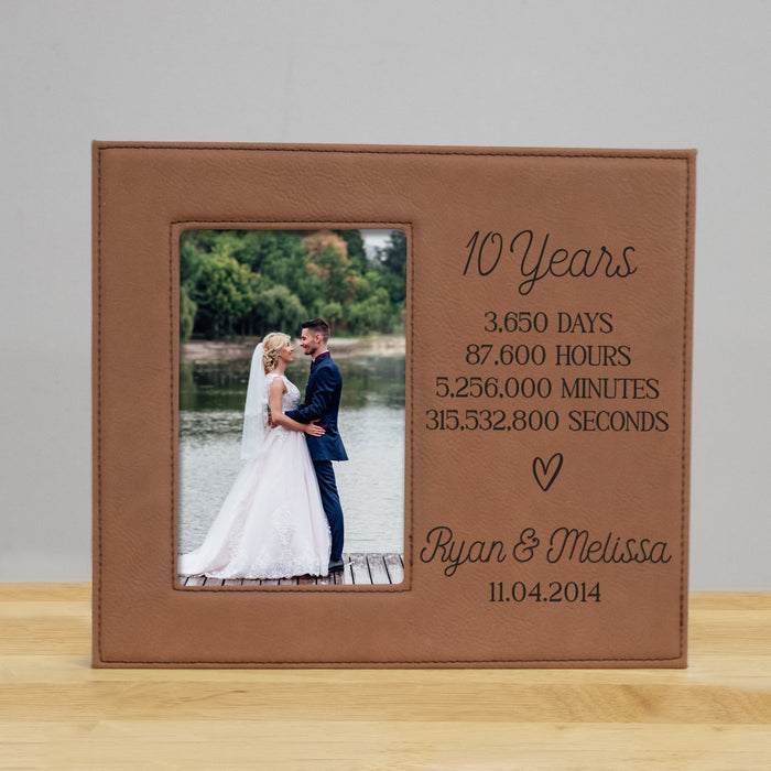 Personalized "Years, Days, Hours, Minutes, Seconds Together" Picture Frame