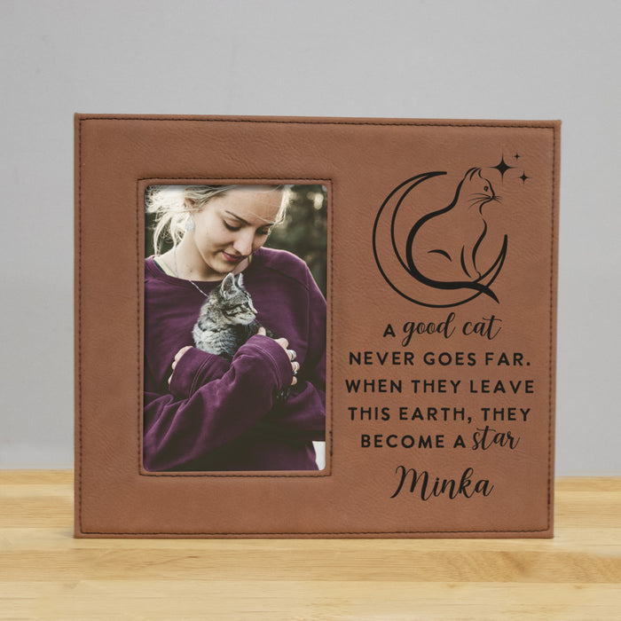 Personalized "A Good Cat"  Memorial Picture Frame