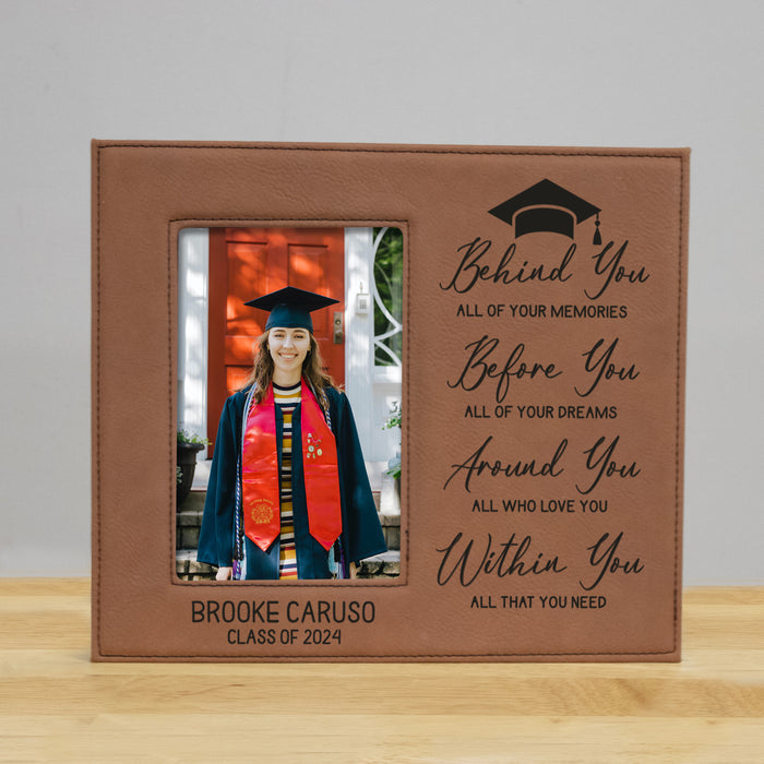 Personalized "Behind You All Of Your Memories" Graduation Picture Frame