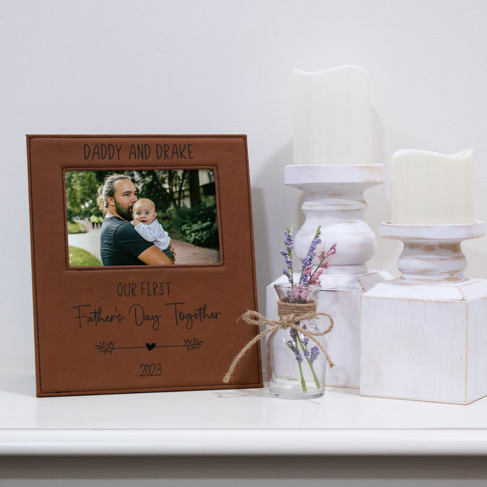 Personalized "Our First Father's Day Together" Picture Frame