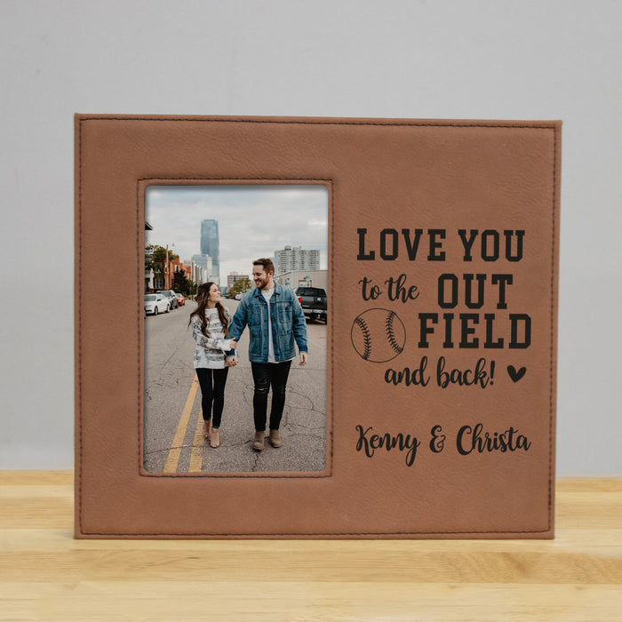 Personalized "Love You to the Outfield and Back" Baseball Picture Frame