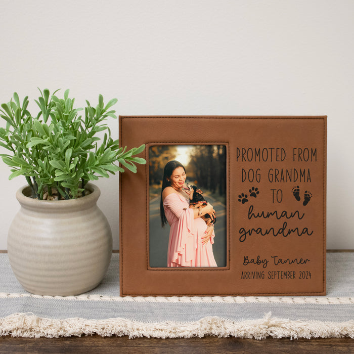 Personalized Grandma-to-be Dog Lover Picture Frame