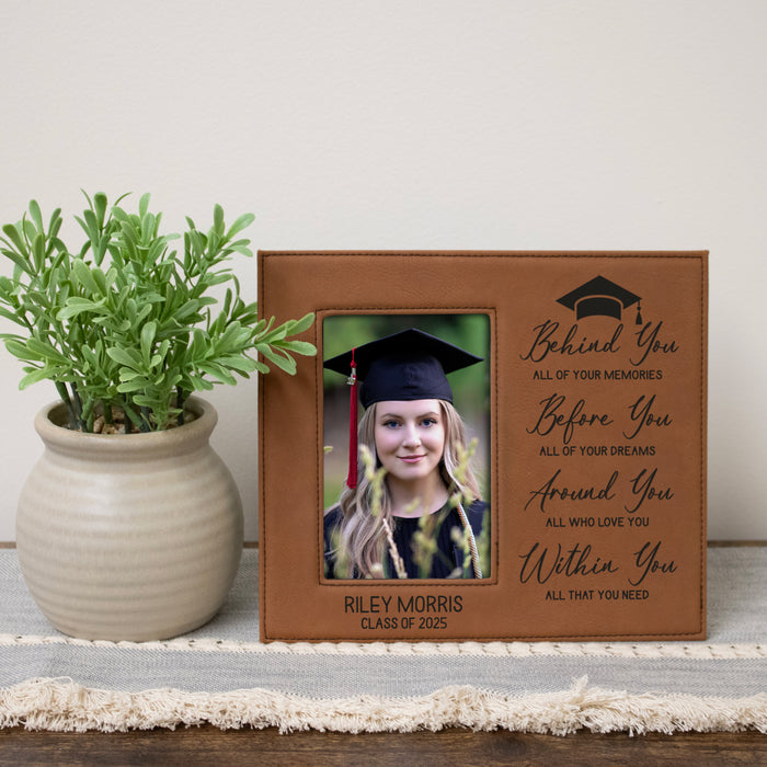 Personalized "Behind You All Of Your Memories" Graduation Picture Frame