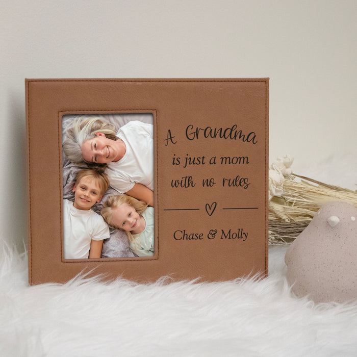 Personalized "Mom with No Rules" Grandma Picture Frame